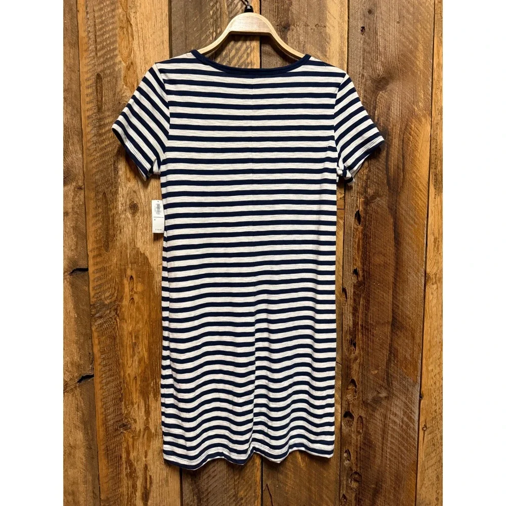 Old Navy T Shirt Dress Women's M Coastal Nautical Preppy Minimalist Capsule - Picture 2 of 8